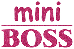 mini BOSS rózsaszín glitter 15x10 cm
